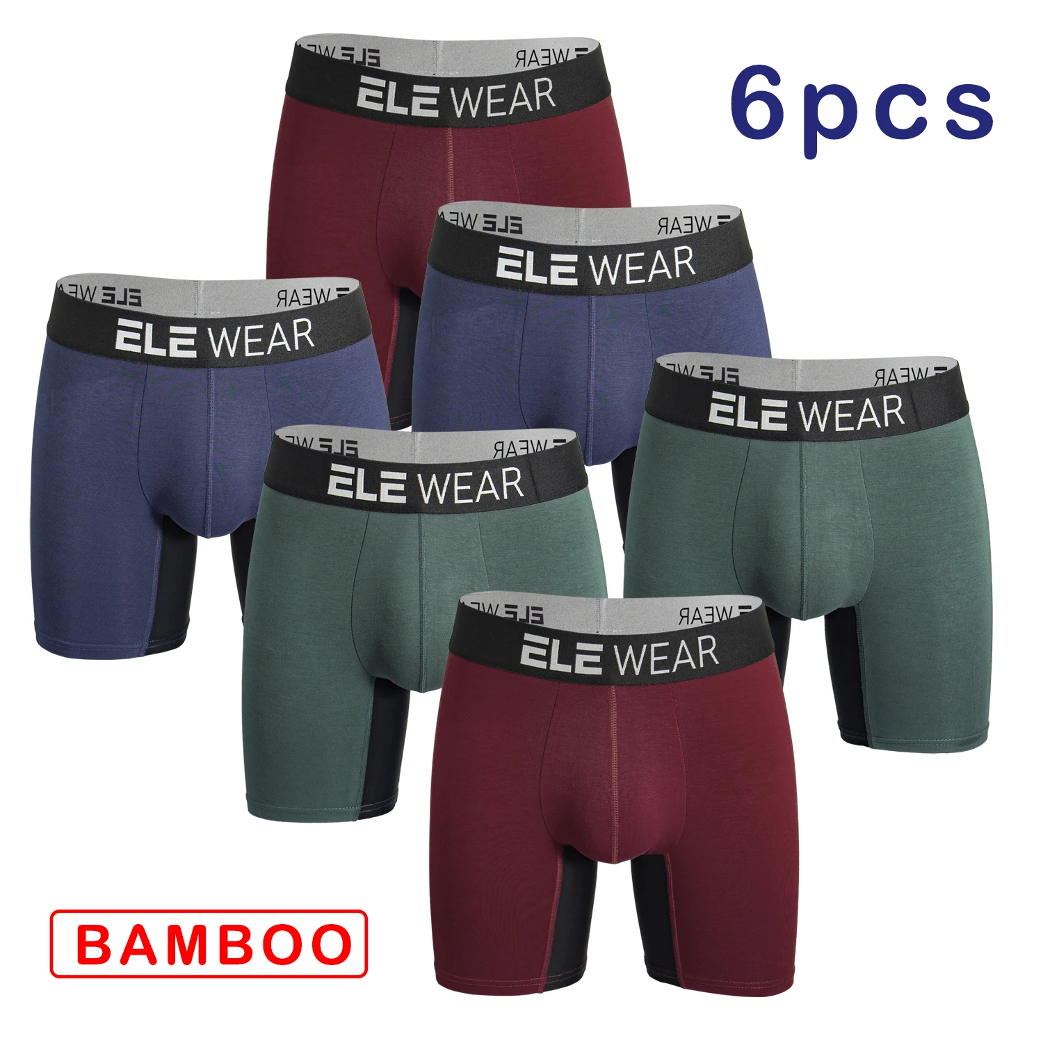 6 Pcs Bamboo Men Underwear Box - Bamboo Fiber Trunk recension och pris
