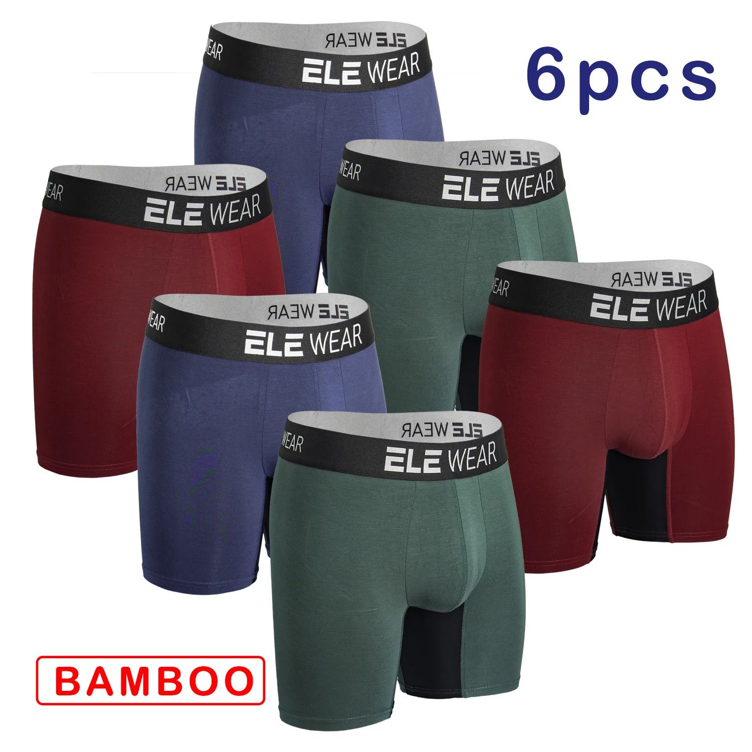 6 Pcs Bamboo Men Underwear Box - Bamboo Fiber Trunk recension och pris