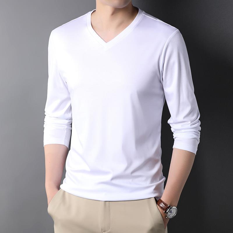 Stylish 2023 V-Neck Long Sleev - Undershirt Crew Neck recension och pris