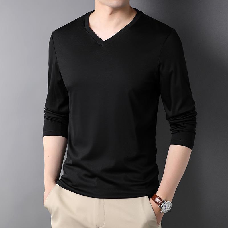 Stylish 2023 V-Neck Long Sleev - Undershirt Crew Neck recension och pris