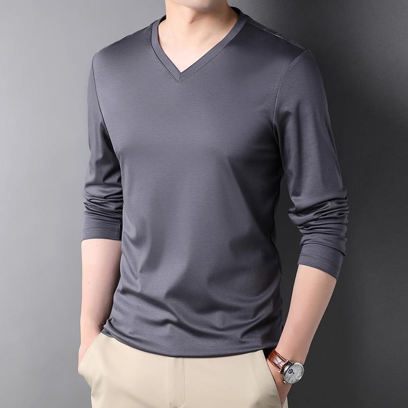Stylish 2023 V-Neck Long Sleev - Undershirt Crew Neck recension och pris