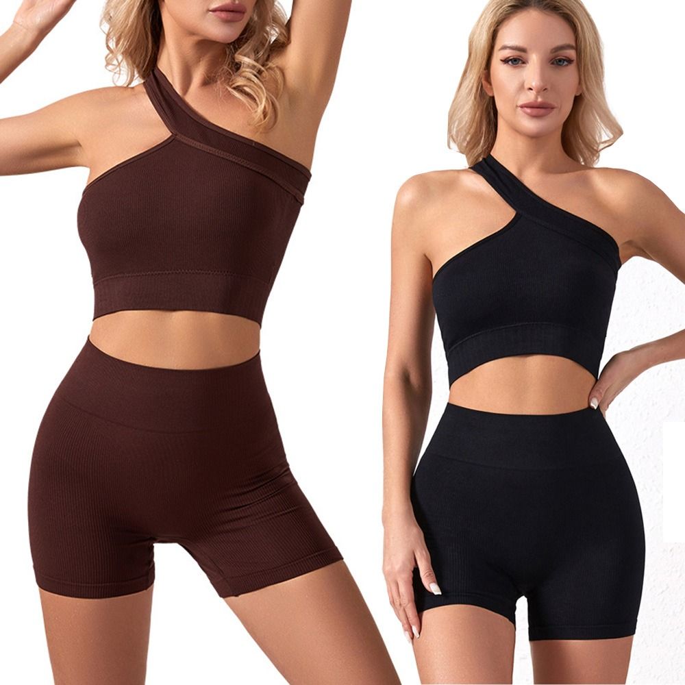 2Pcs Casual Seamless Women Wor - Tank Top Ribbed recension och pris