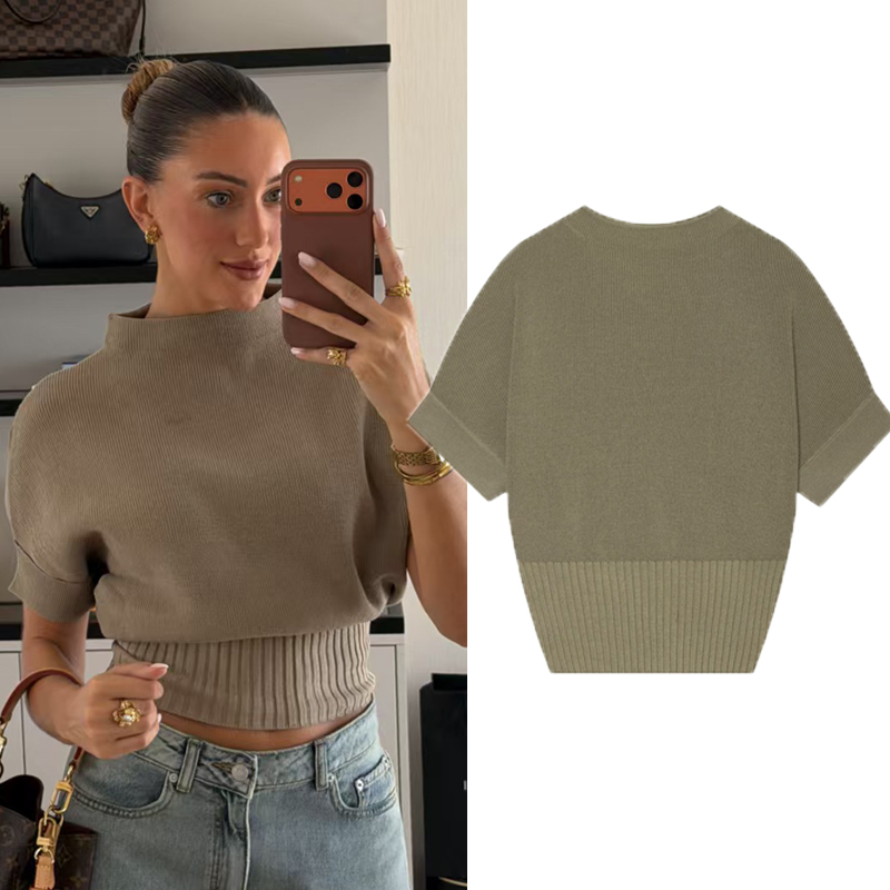 Women's Cropped Ribbed Knitted - Tank Top Ribbed recension och pris